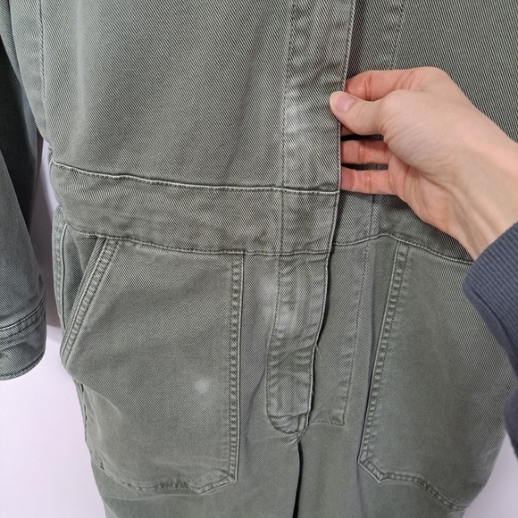 Faherty Overland Twill Jumpsuit olive XS NWT - Picture 10 of 10